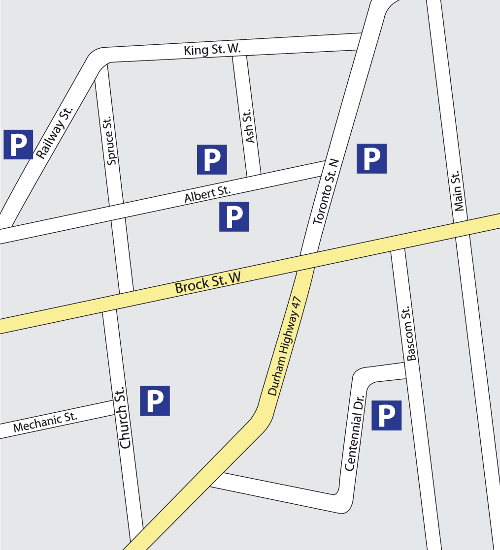 BIA parking map Brock and Toronto St