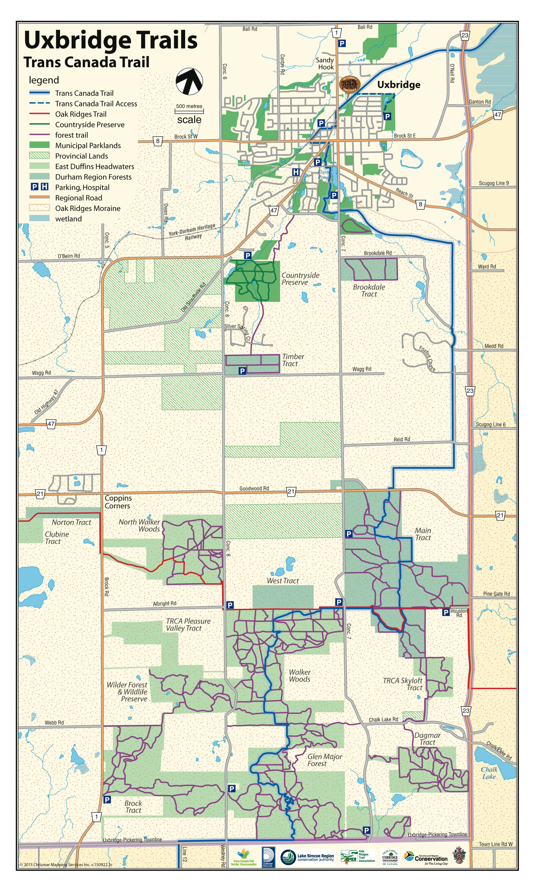 Uxbridge Trans Canada Trail Map 2015