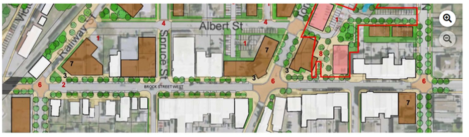 map of Uxbridge downtown