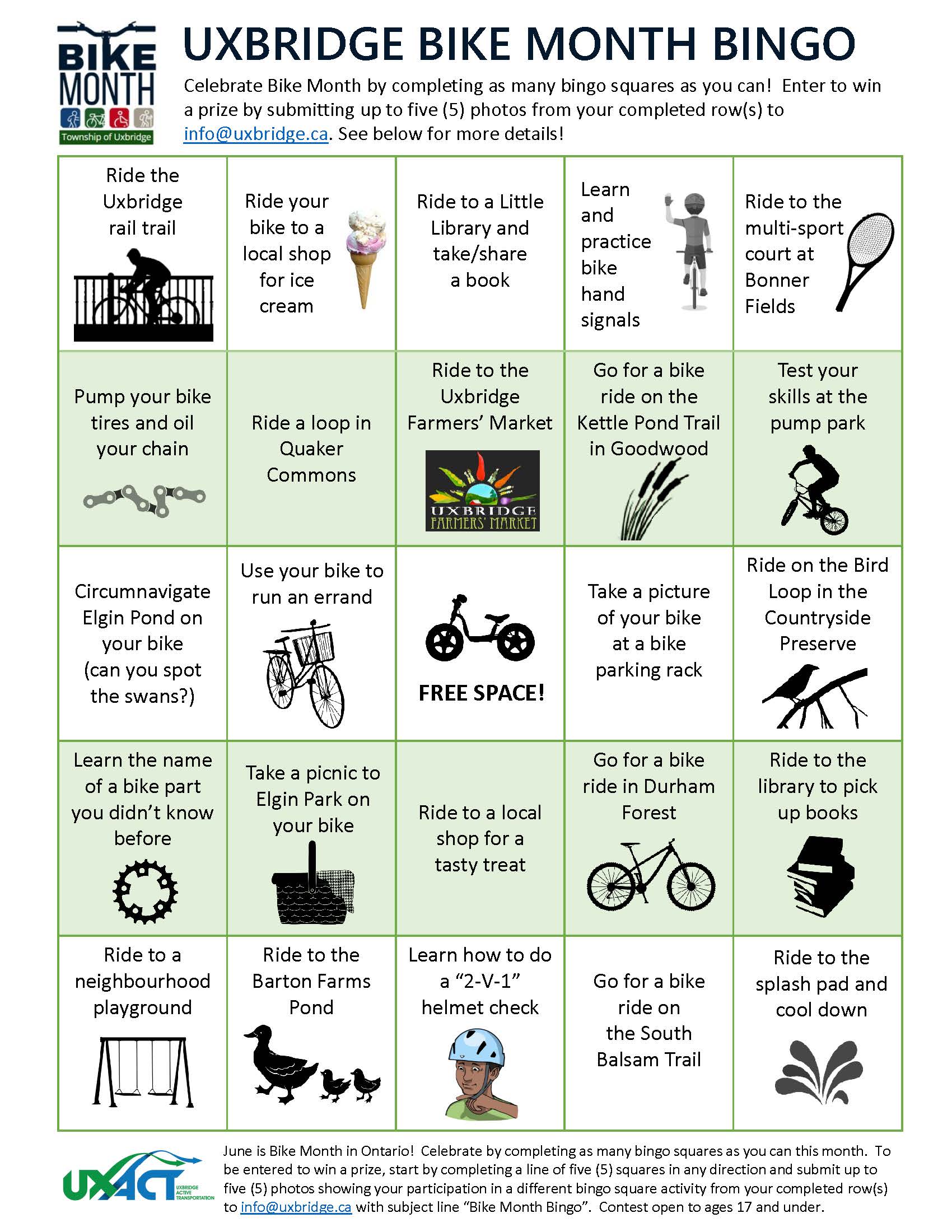 2022 Bike month Bingo