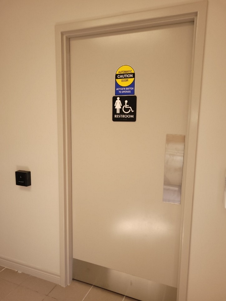 sandford hall washroom door