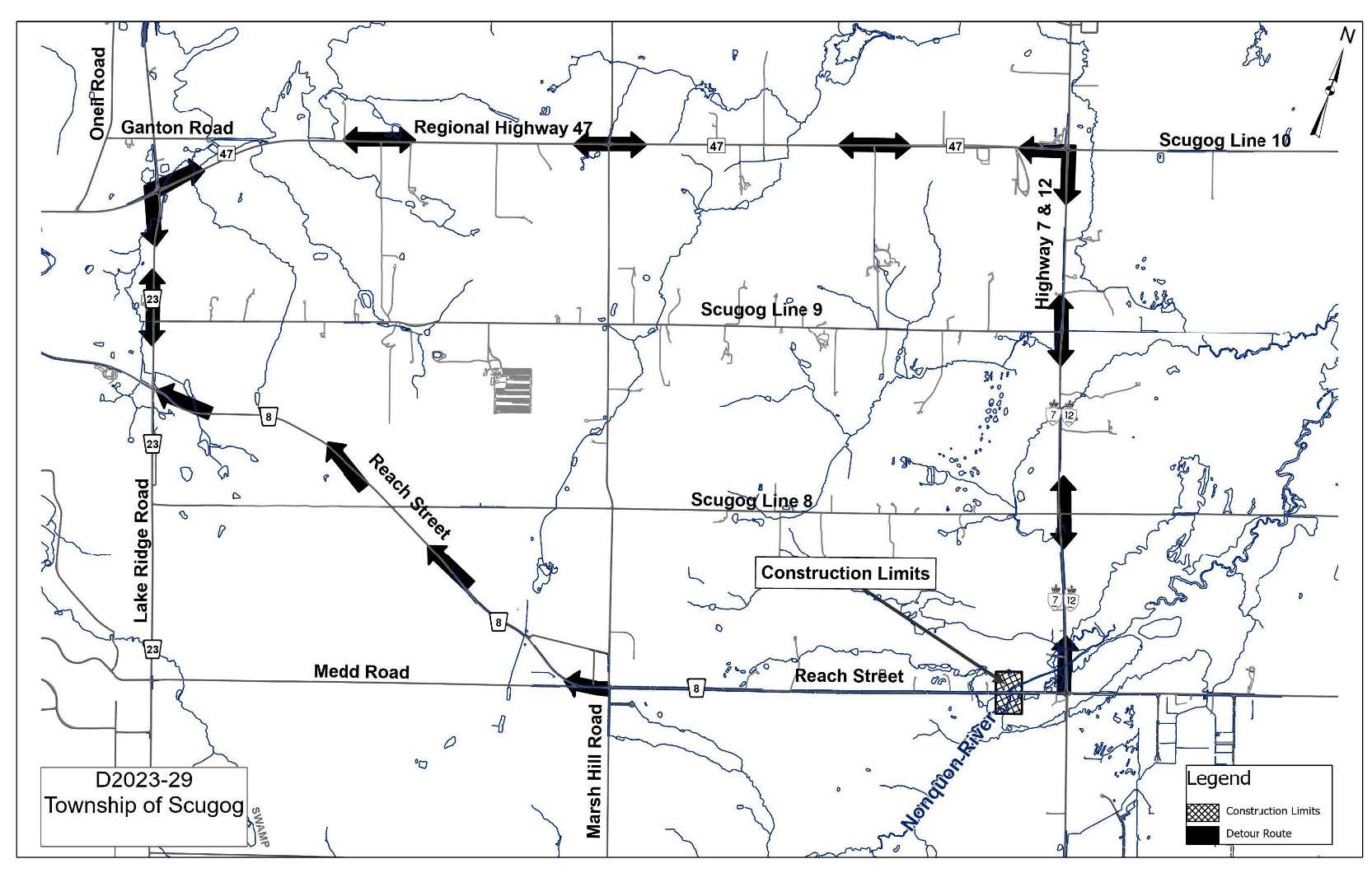 detour map - reach street construction detour map - reach street construction