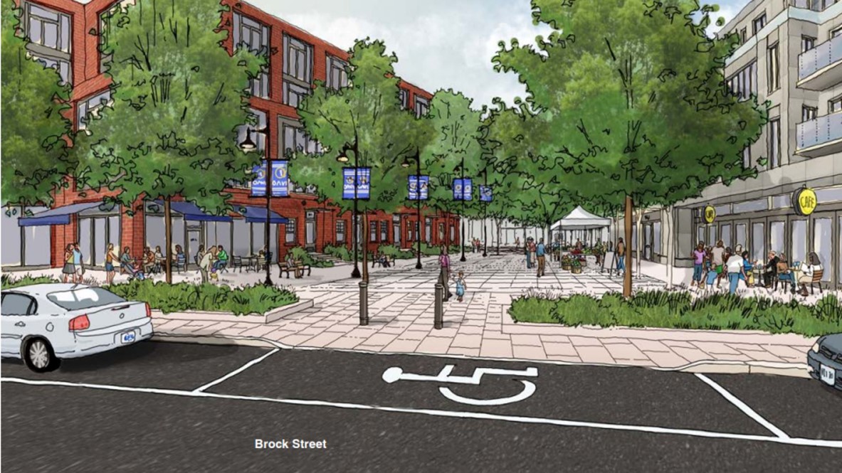 Rendering of Downtown Uxbridge with new concept