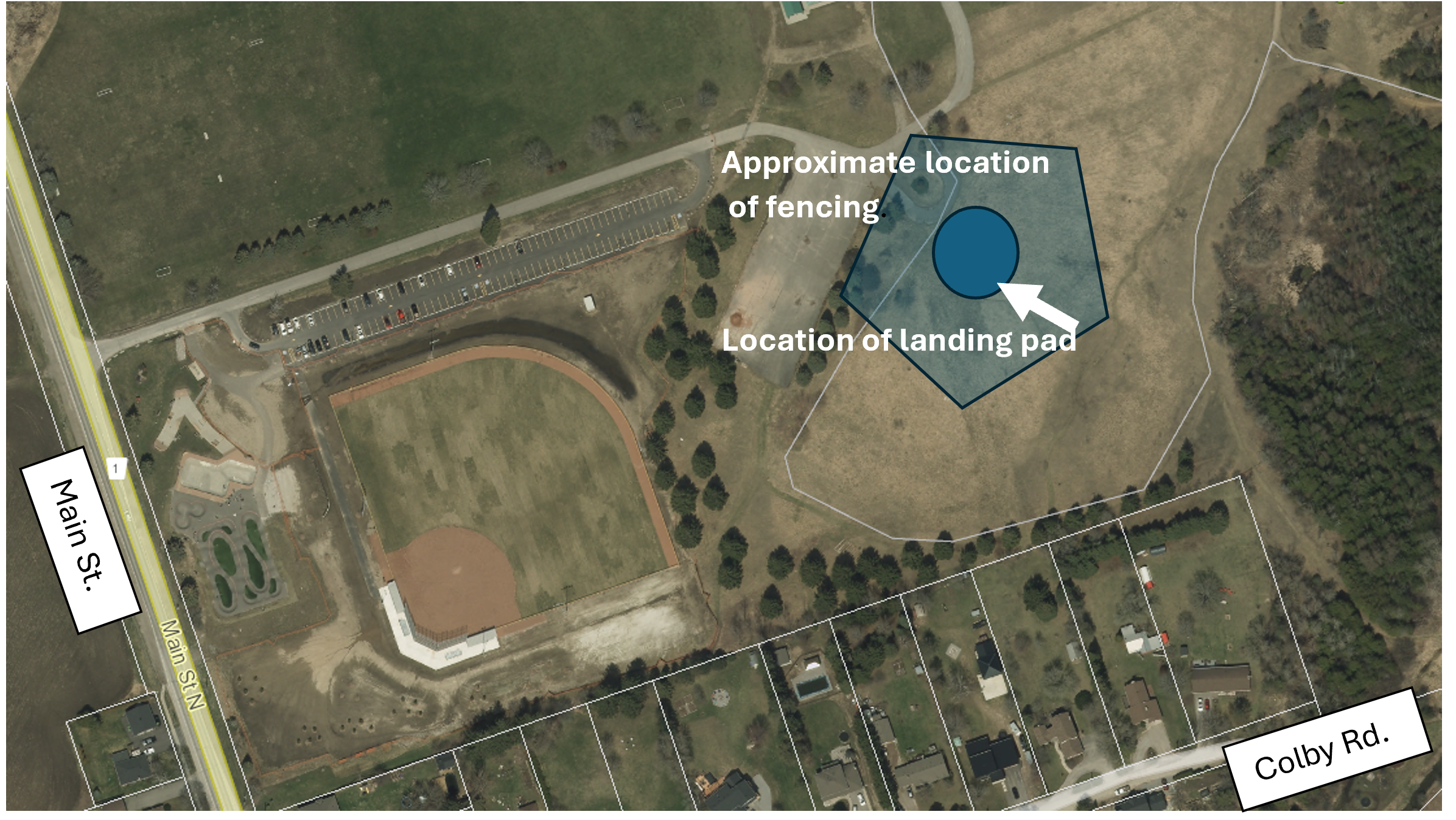 Heli-pad aerial map