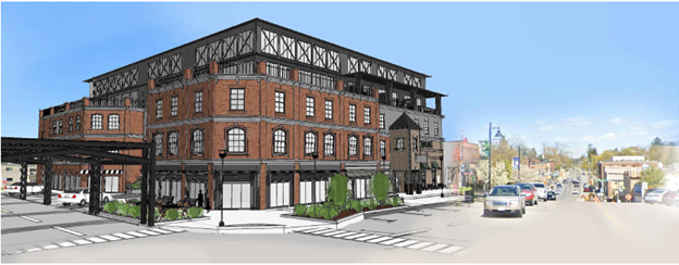 NE rendering Brock and Spruce Streets