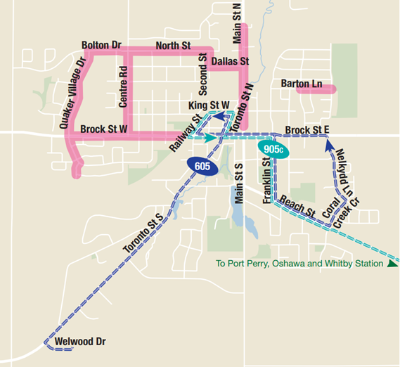 605 bus map