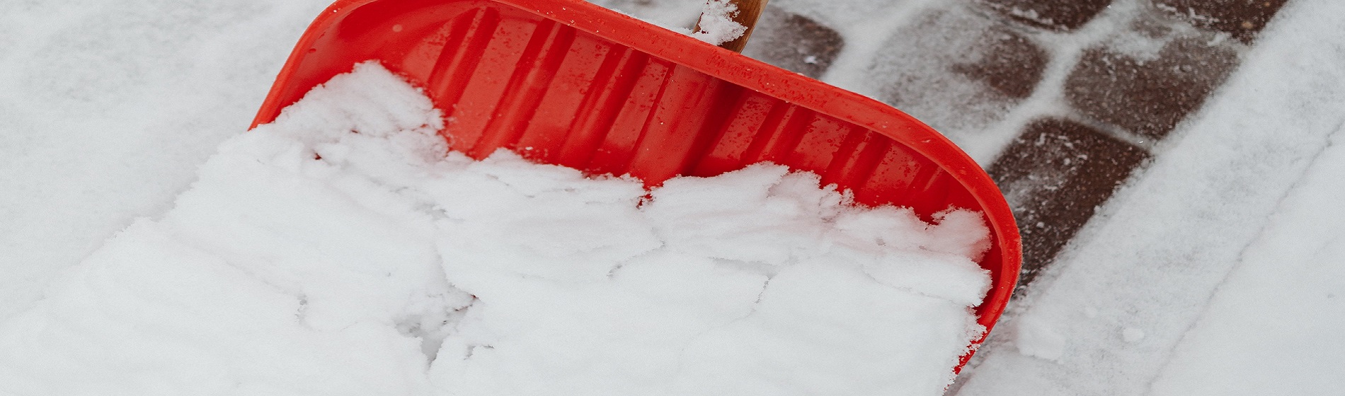 shovel pushing snow