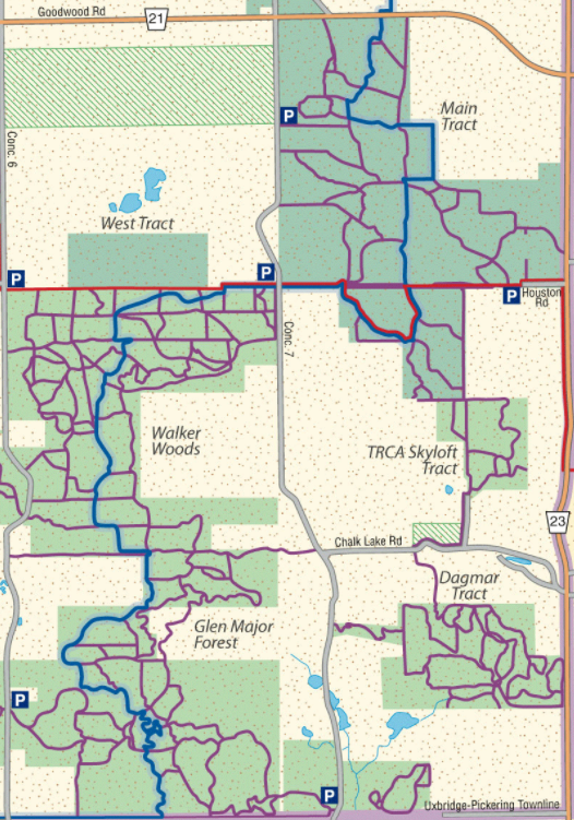 Permit Parking Locations at Trail Heads